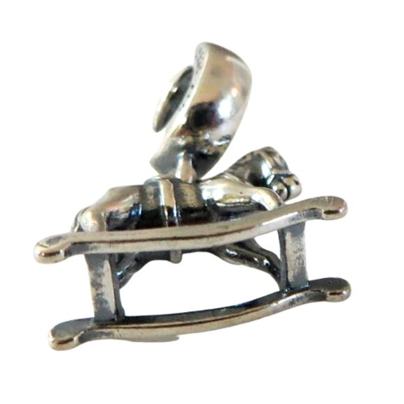 Pandora Christmas Rocking Horse  Sterling Silver .925 Dangle Charm 791413 - Picture 4 of 6